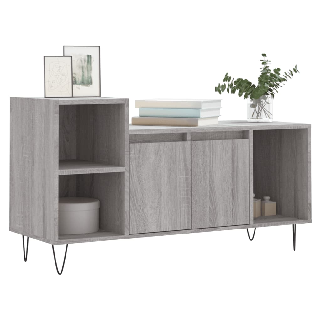 Mueble de TV madera gris Sonoma 100x35x55 cm