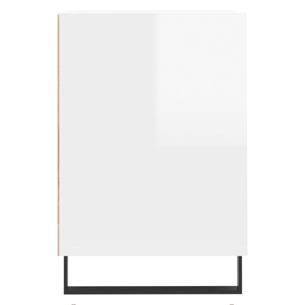 Mueble de TV madera blanco brillo 100x35x55 cm vidaXL