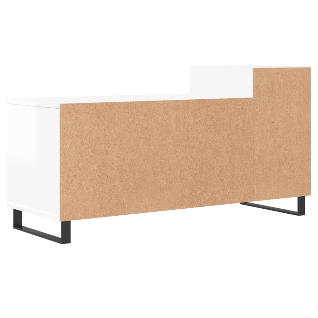 Mueble de TV madera blanco brillo 100x35x55 cm vidaXL