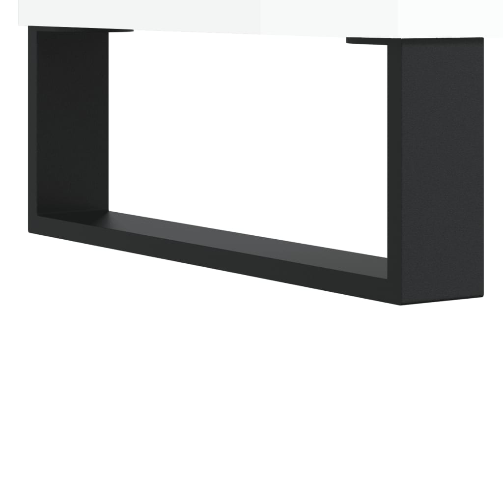 Mueble de TV madera blanco brillo 100x35x55 cm vidaXL