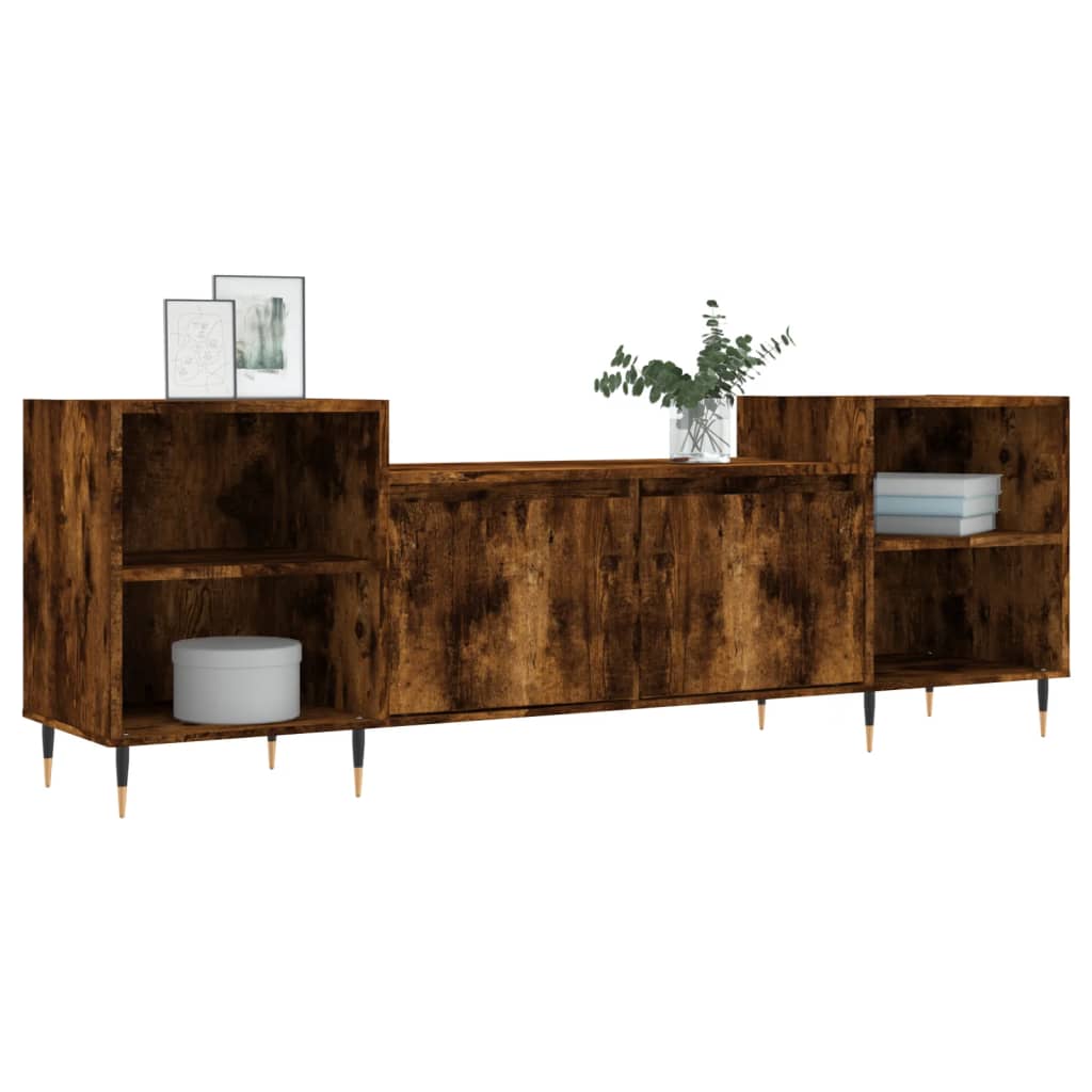 TV furniture smoked oak 160x35x55 cm