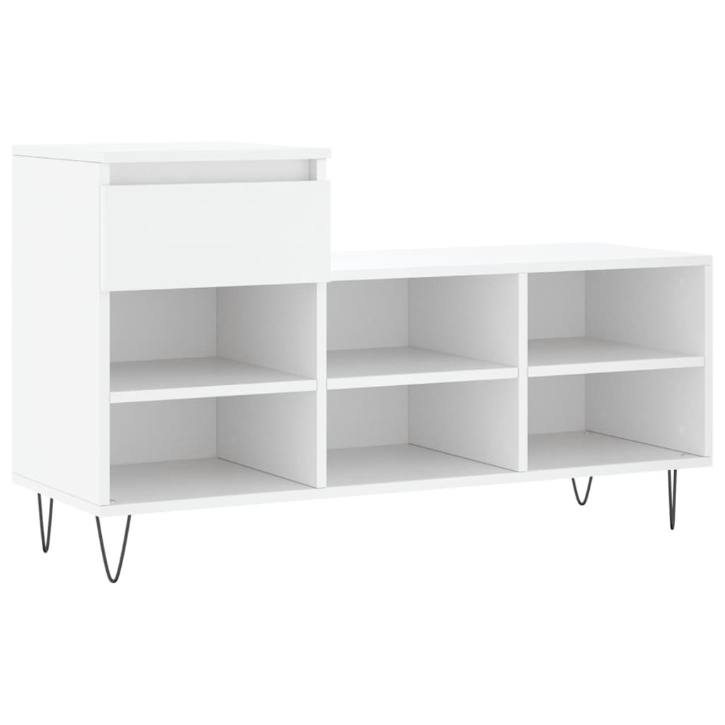 Mueble zapatero madera contrachapada blanco 102x36x60 cm vidaXL