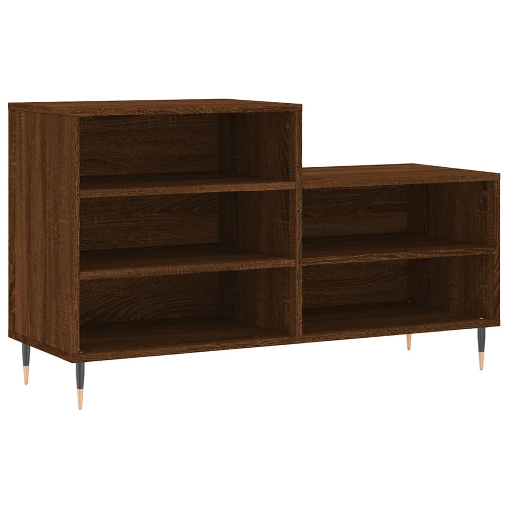 Mueble zapatero madera roble marrón 102x36x60 cm vidaXL