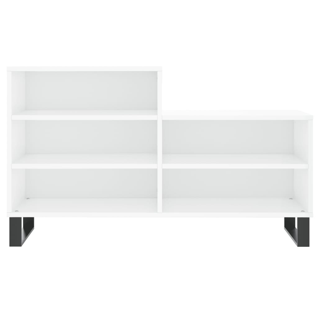 Mueble zapatero madera blanco brillo 102x36x60 cm vidaXL