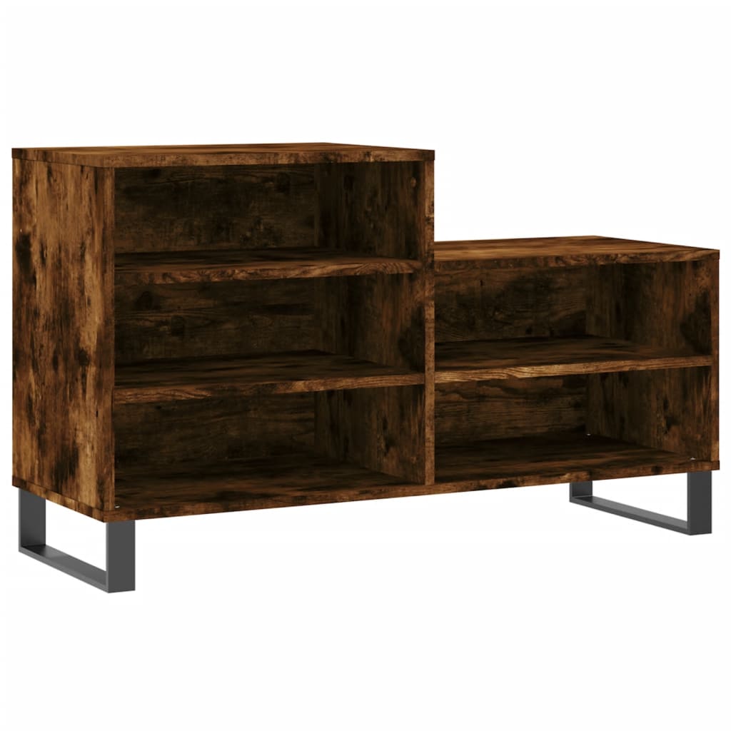 Mueble zapatero madera roble ahumado 102x36x60 cm vidaXL