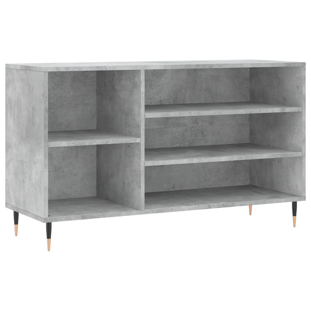 Mueble zapatero madera gris hormigón 102x36x60 cm vidaXL