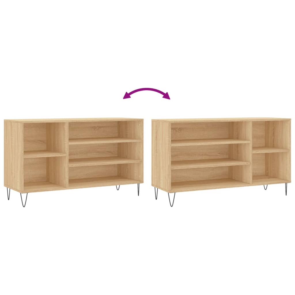 Mueble zapatero madera roble Sonoma 102x36x60 cm vidaXL