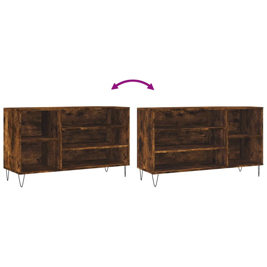 Mueble zapatero madera roble ahumado 102x36x60 cm vidaXL