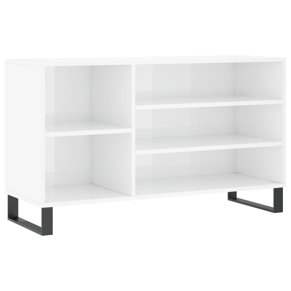 Mueble zapatero madera blanco brillo 102x36x60 cm vidaXL