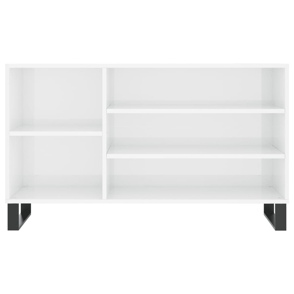 Mueble zapatero madera blanco brillo 102x36x60 cm vidaXL