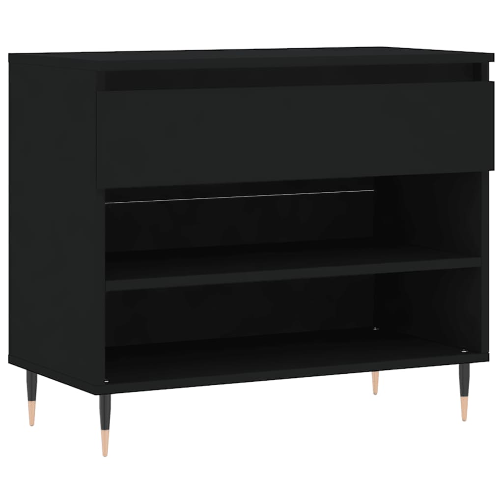 Mueble zapatero madera negro 70x36x60 cm vidaXL