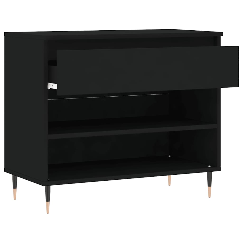 Mueble zapatero madera negro 70x36x60 cm vidaXL