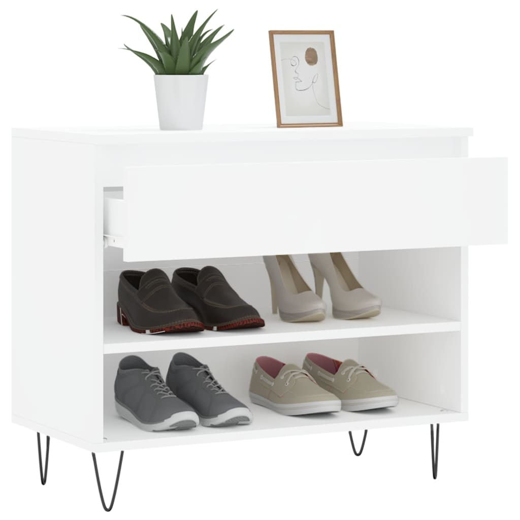 Mueble zapatero madera blanco 70x36x60 cm vidaXL