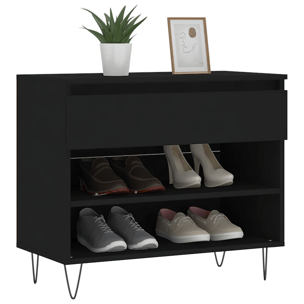 Black wooden wooden cabinet 70x36x60 cm