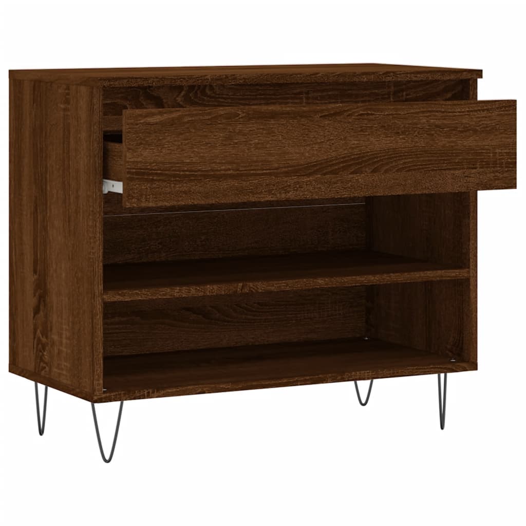 Mueble zapatero madera roble marrón 70x36x60 cm vidaXL