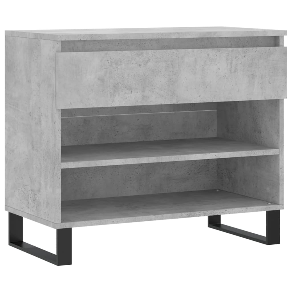 Mueble zapatero madera gris hormigón 70x36x60 cm vidaXL