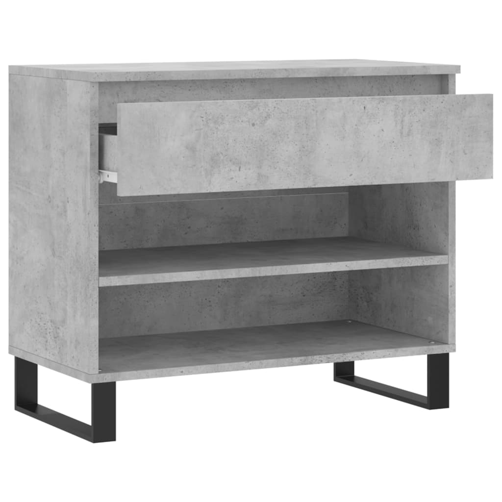 Mueble zapatero madera gris hormigón 70x36x60 cm vidaXL