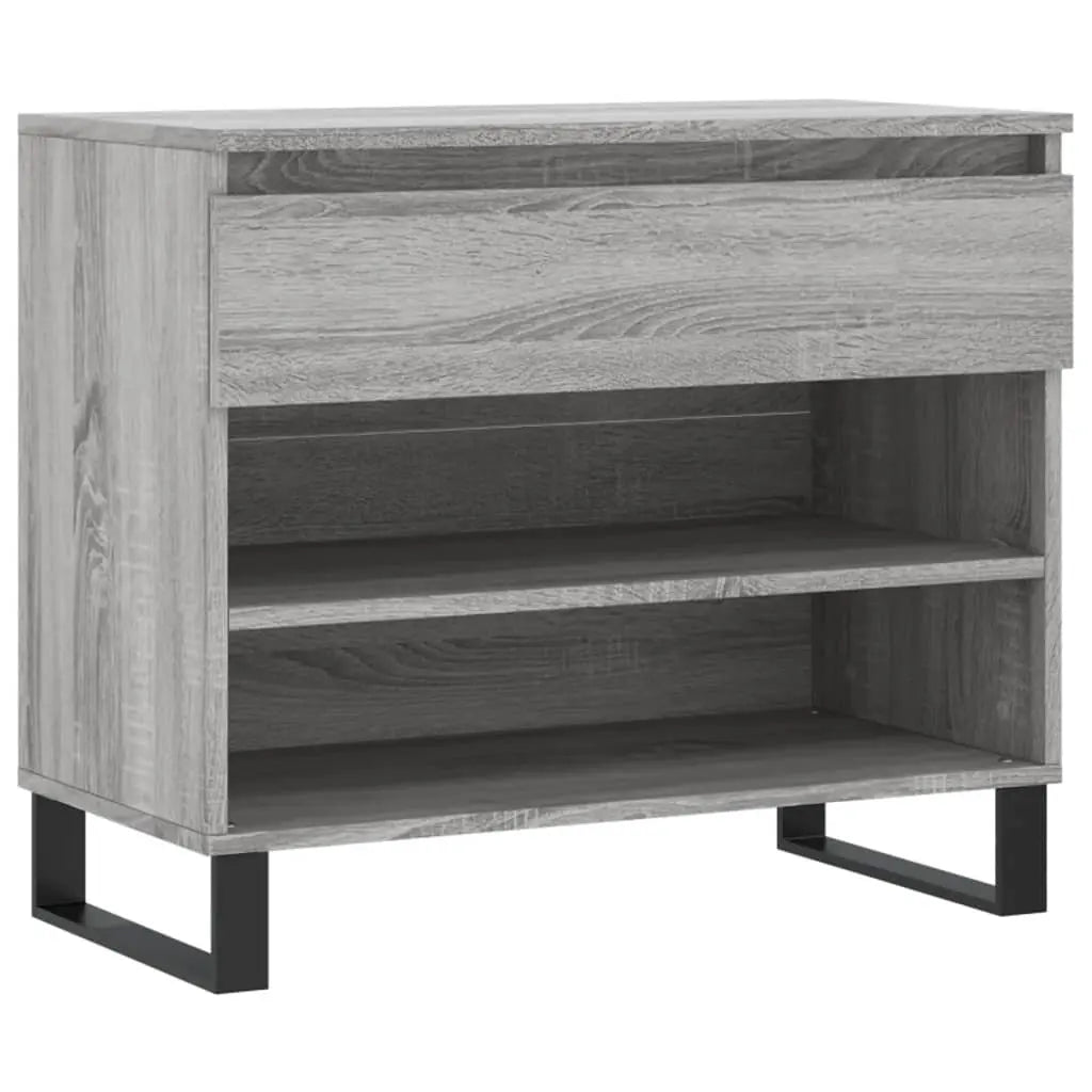 Mueble zapatero madera gris Sonoma 70x36x60 cm - Vetonek