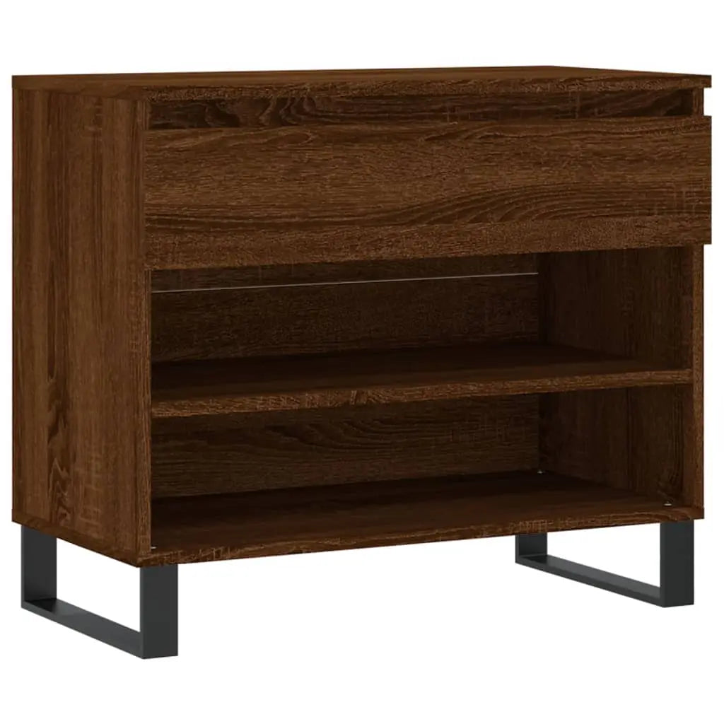 Mueble zapatero madera roble marrón 70x36x60 cm - Vetonek