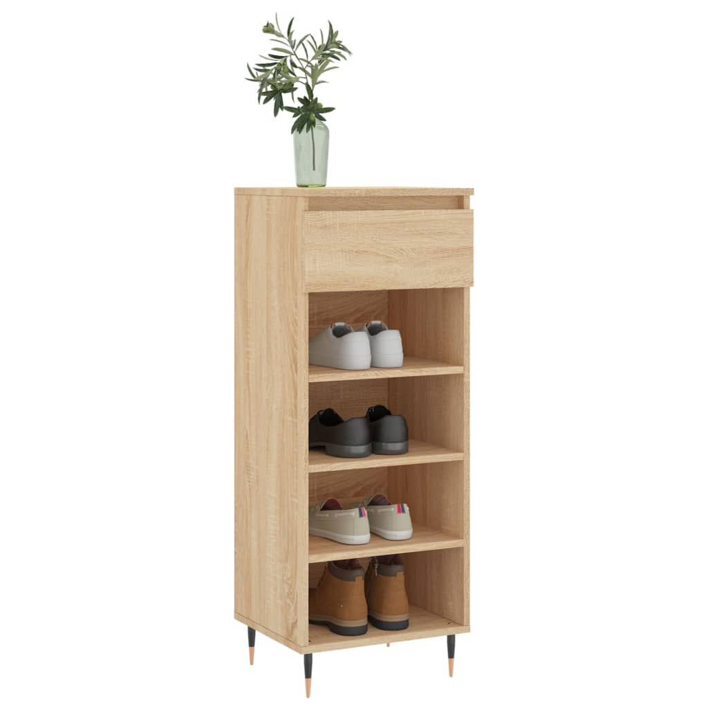 Mueble zapatero madera roble Sonoma 40x36x105 cm vidaXL