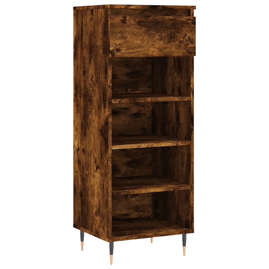 Mueble zapatero madera roble ahumado 40x36x105 cm vidaXL