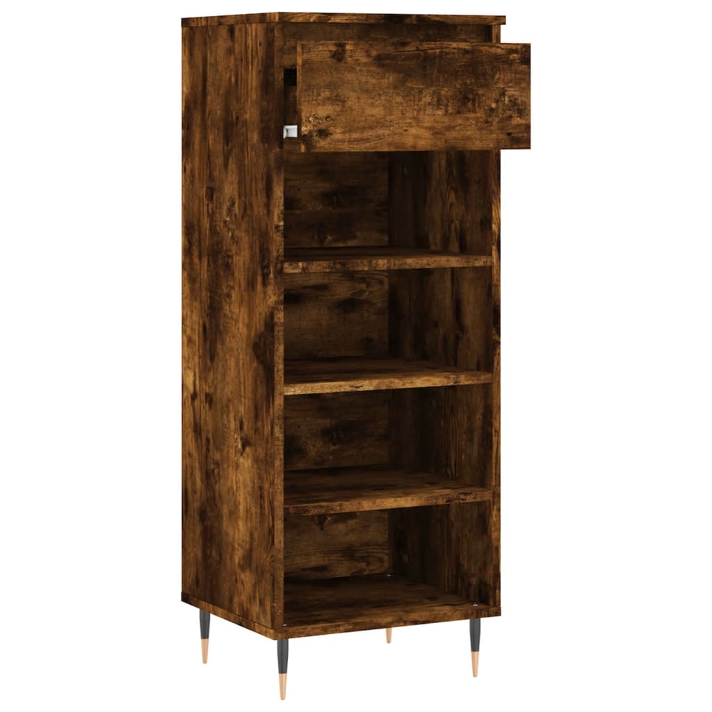 Mueble zapatero madera roble ahumado 40x36x105 cm vidaXL