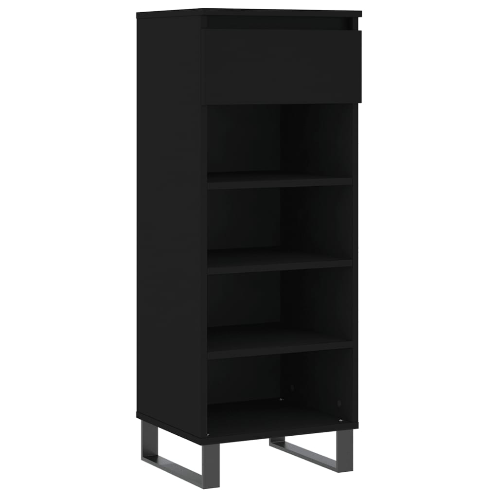 Mueble zapatero madera negro 40x36x105 cm vidaXL