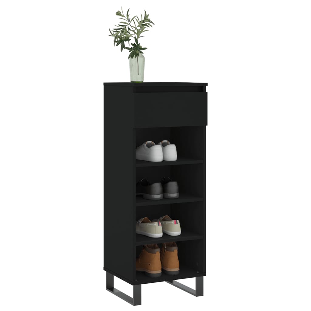 Mueble zapatero madera negro 40x36x105 cm vidaXL