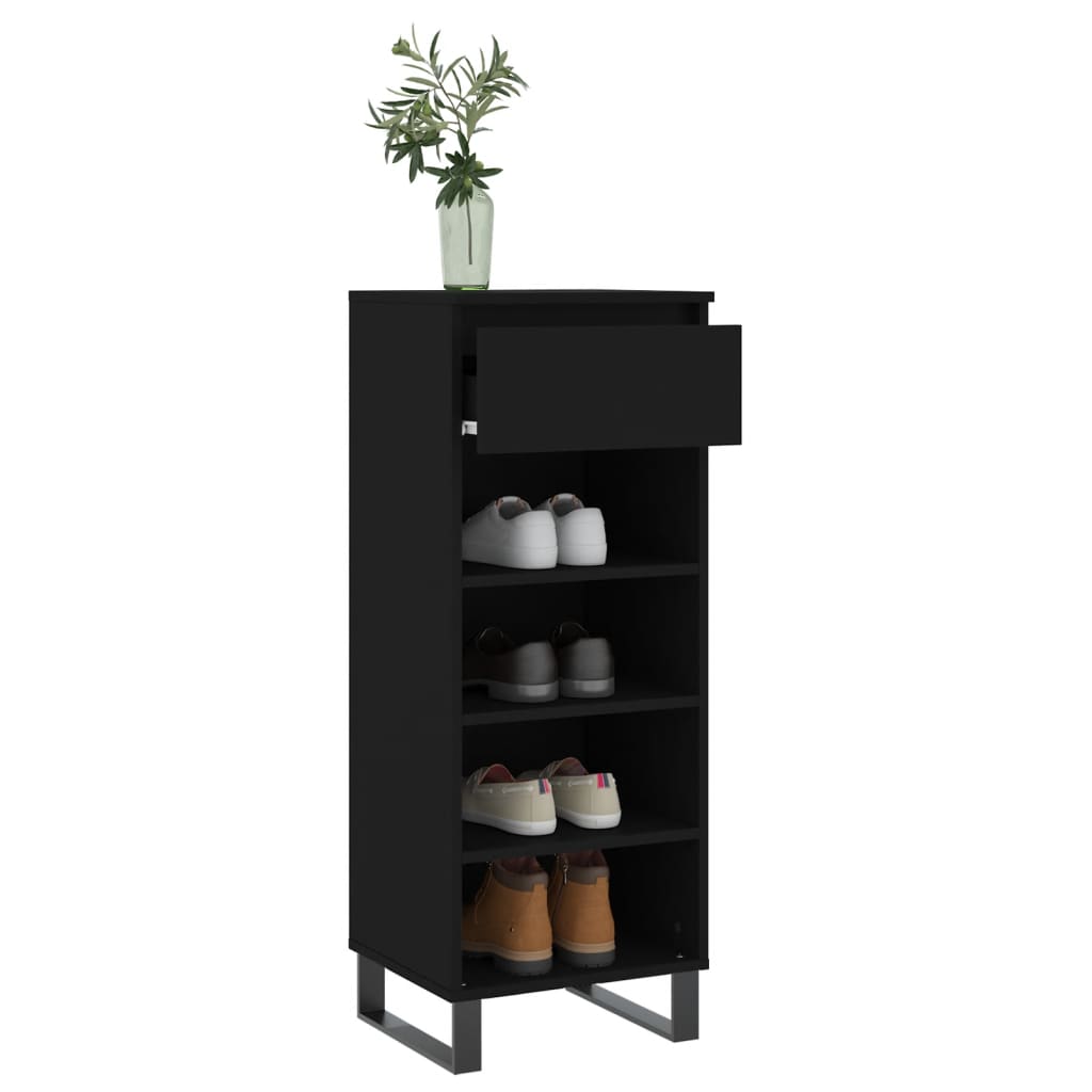 Mueble zapatero madera negro 40x36x105 cm vidaXL