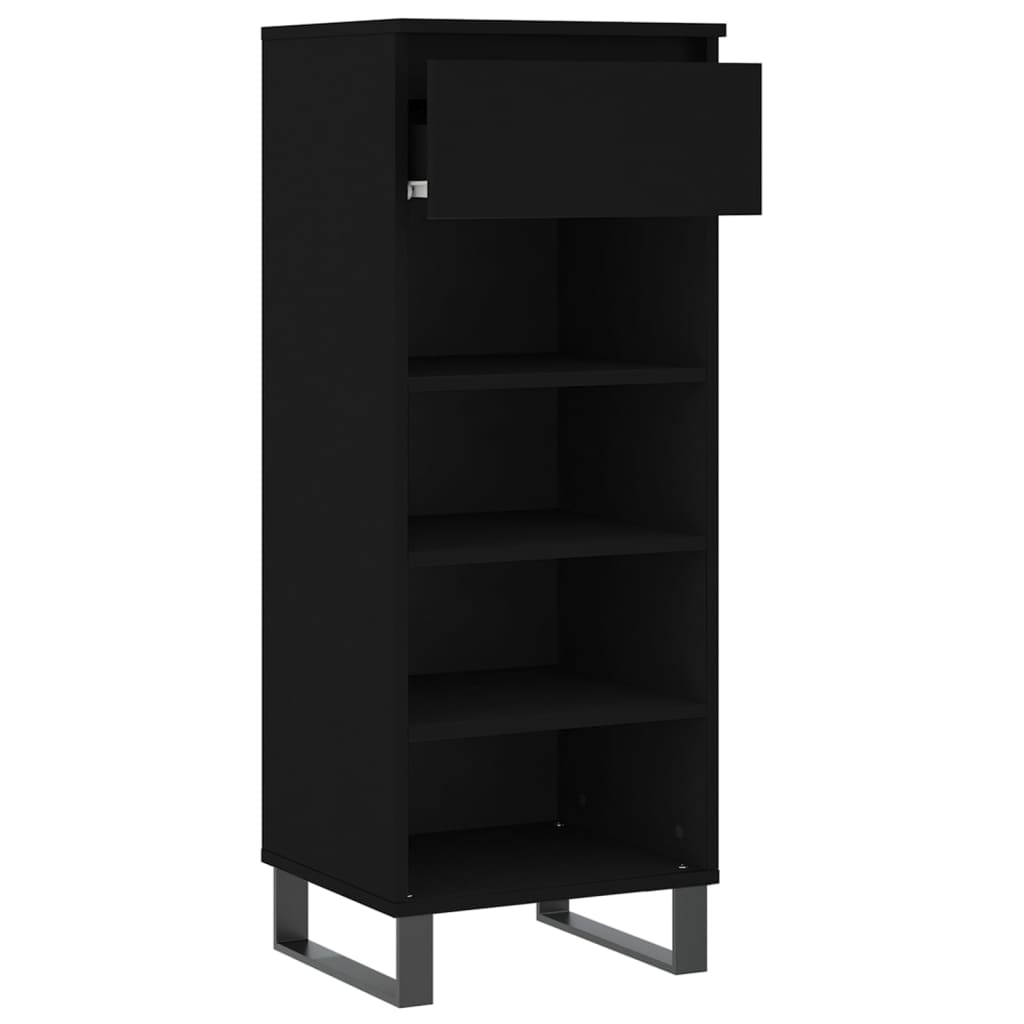 Mueble zapatero madera negro 40x36x105 cm vidaXL