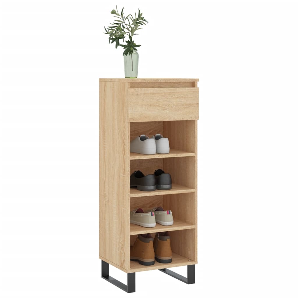 Mueble zapatero madera roble Sonoma 40x36x105 cm