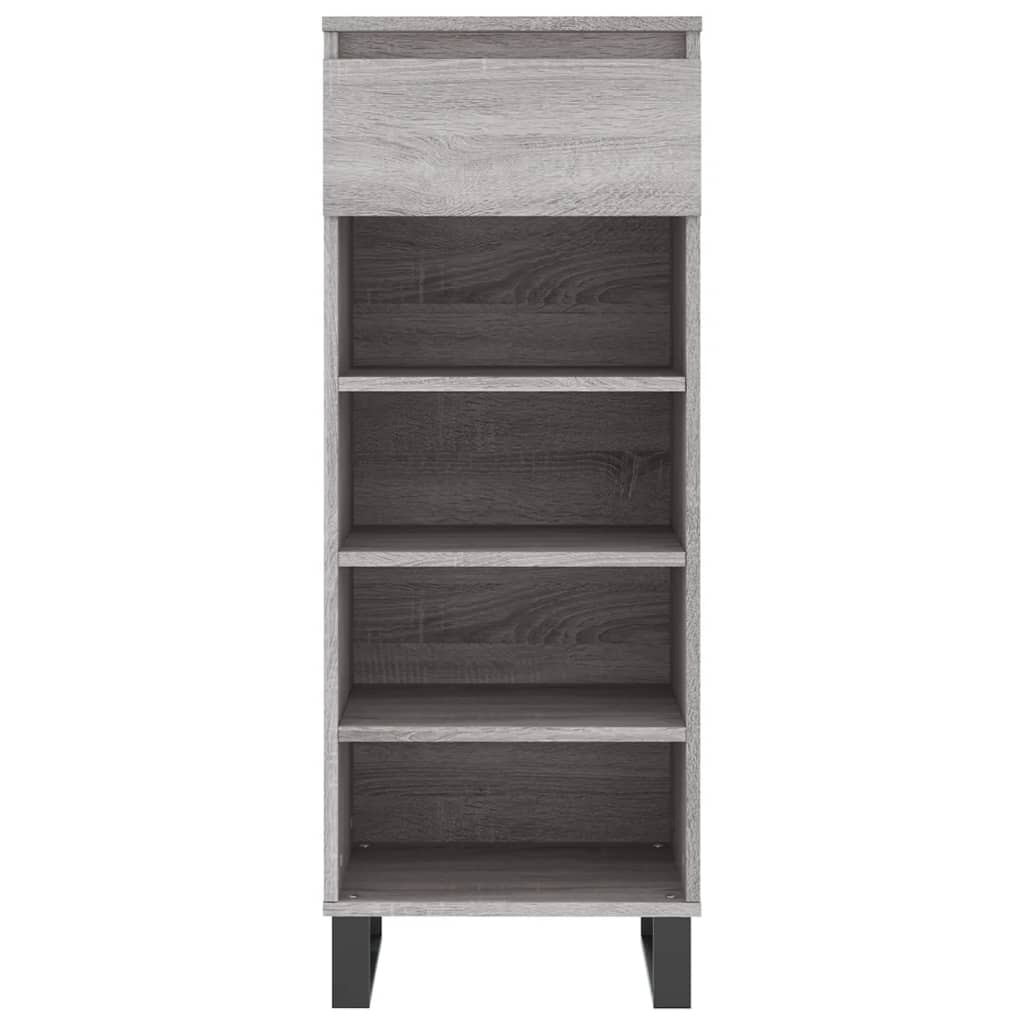 Mueble zapatero madera contrachapada gris Sonoma 40x36x105 cm vidaXL