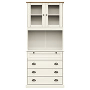 Aparador alto VIGO madera maciza de pino blanco 80x40x176 cm V6122 Vetonek