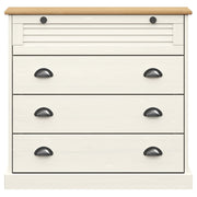 Aparador alto VIGO madera maciza de pino blanco 80x40x176 cm V6122 Vetonek