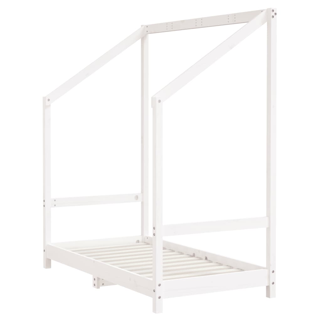 Structure du lit pour bois de pin blanc 70x140 cm