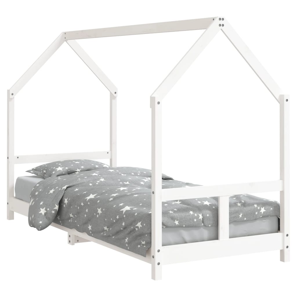 Estructura de cama para niños madera de pino blanco 80x200 cm vidaXL