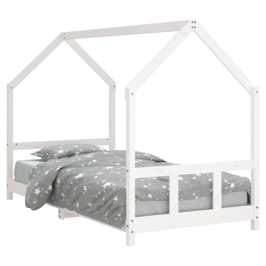 Estructura de cama para niños madera de pino blanco 90x190 cm vidaXL