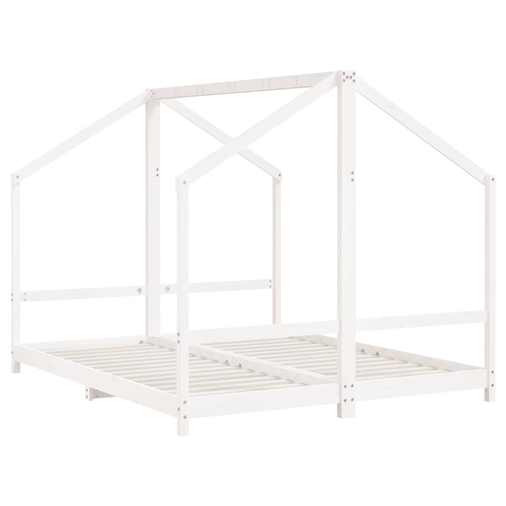 Estructura de cama para niños madera pino blanco 2x(80x200) cm