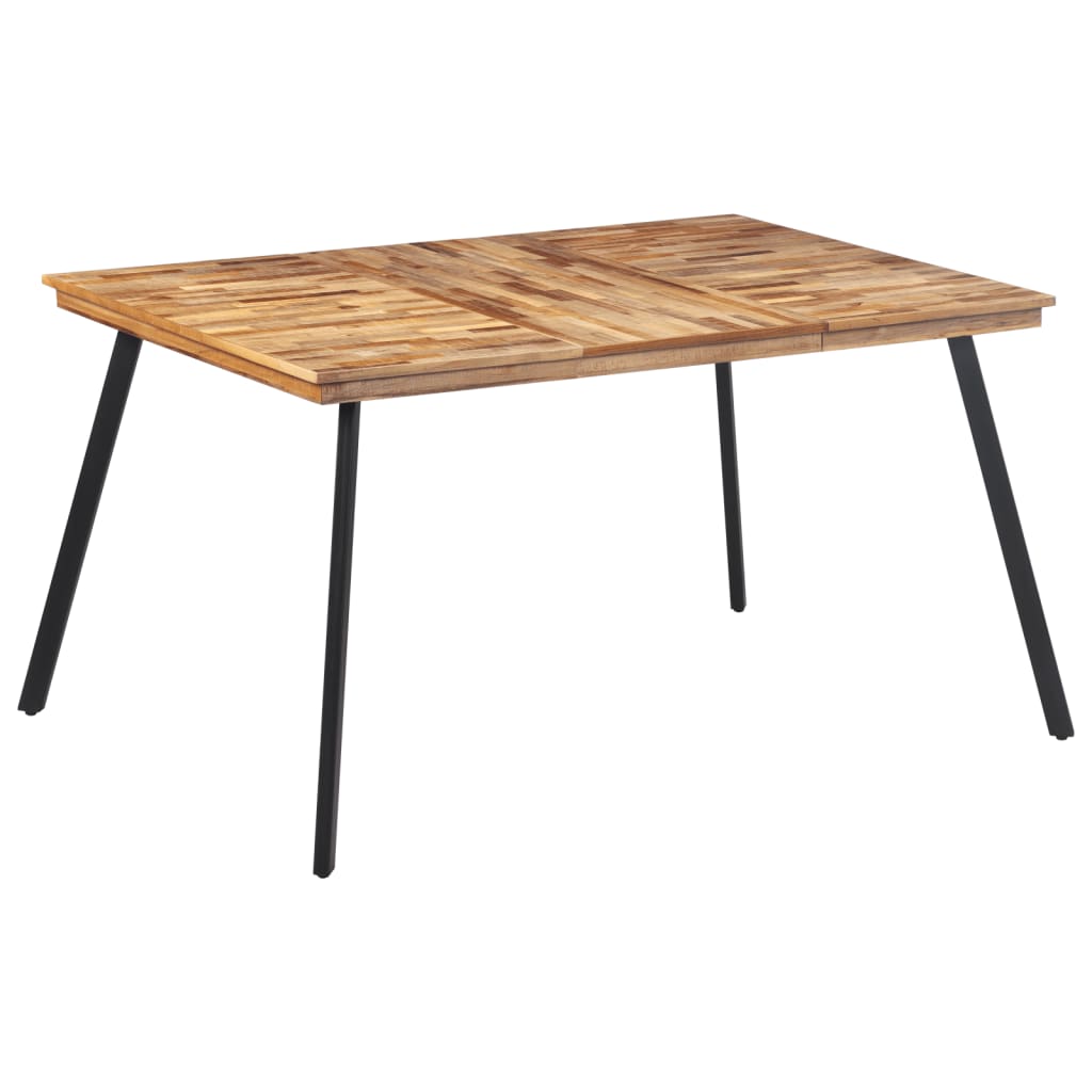 Vetonek Mesa de comedor madera maciza de teca 148x97x76 cm