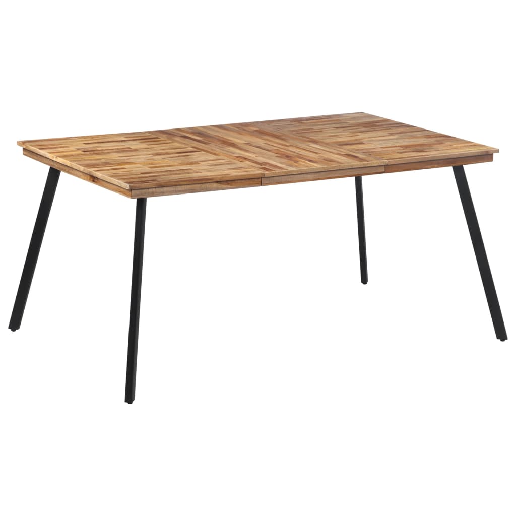 Vetonek Mesa de comedor madera maciza de teca 169x98,5x76 cm