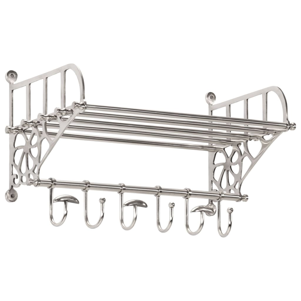 Vetonek Soporte de equipaje con perchas de pared aluminio