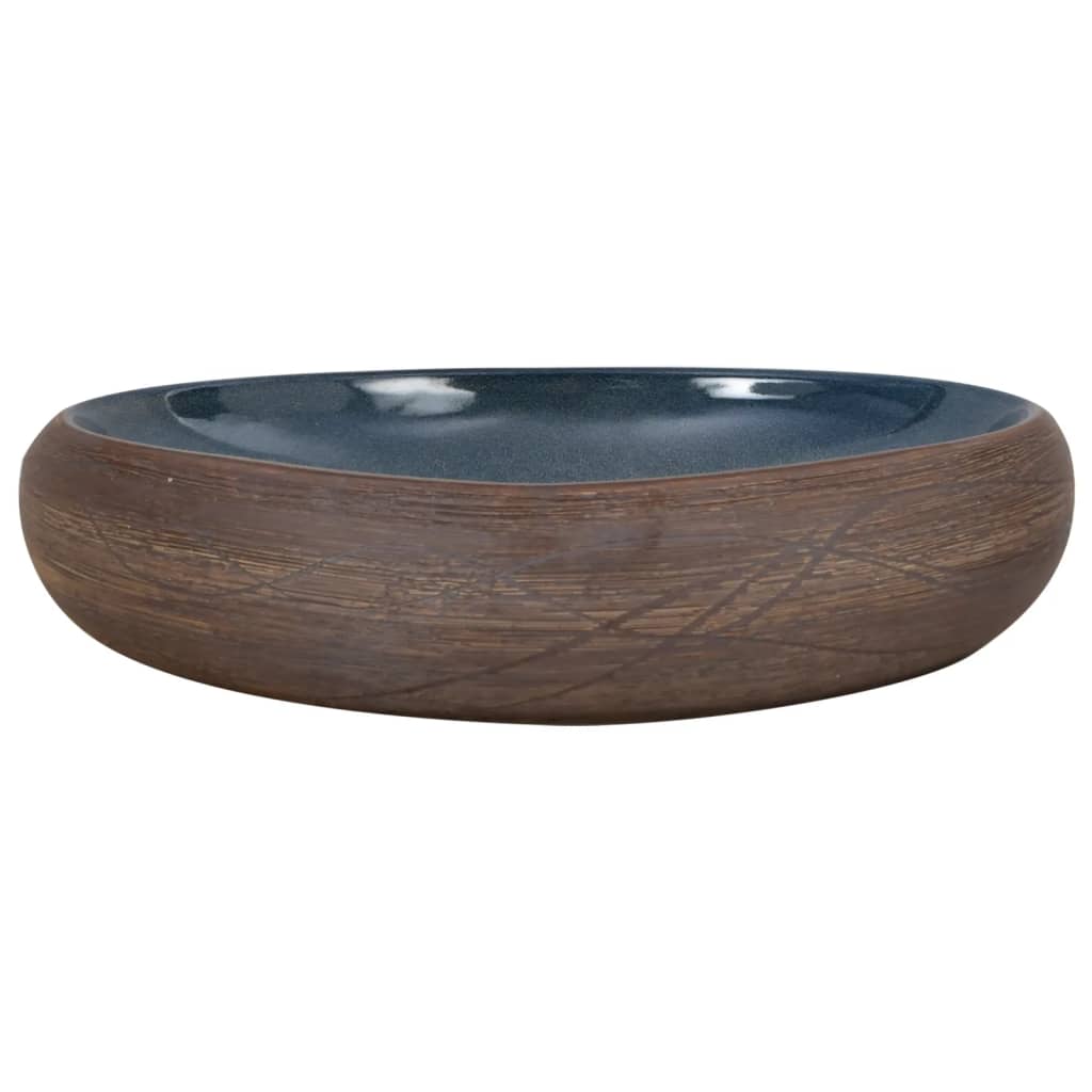 Ceramo Brown eta Blue Ceramus Oval 59x40x15cm