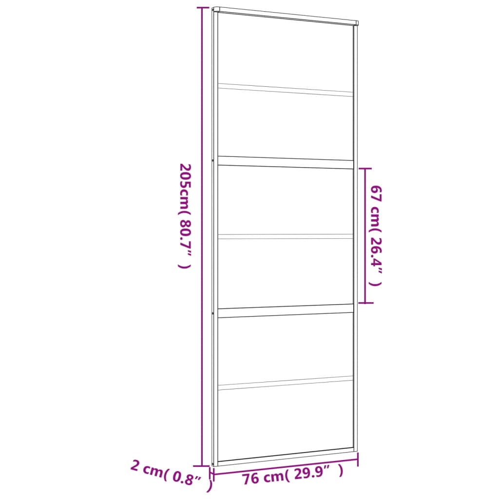 Puerta corredera dorada de vidrio ESG transparente y aluminio - Vetonek