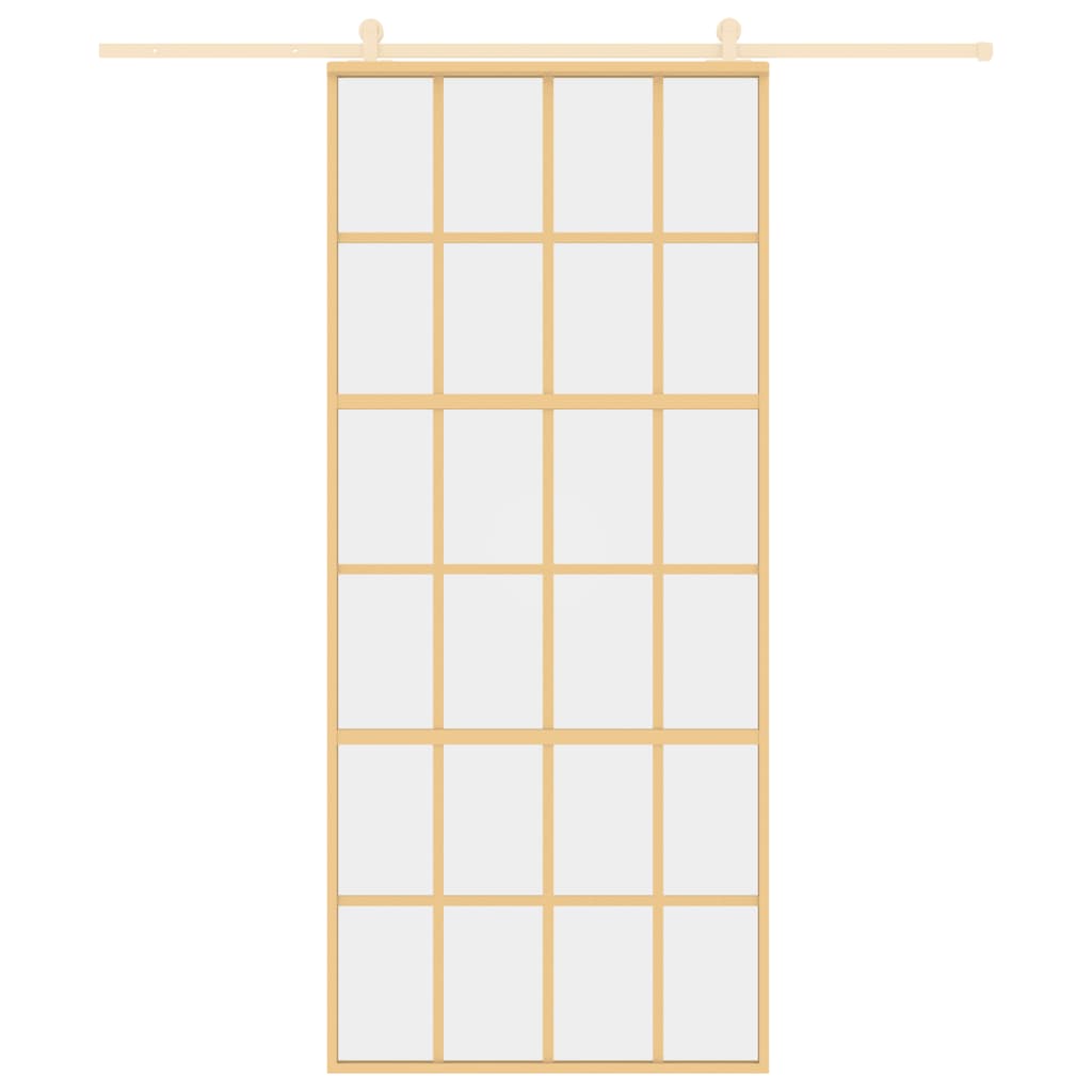 Goldglasgruppen -Tor transparent und Aluminium