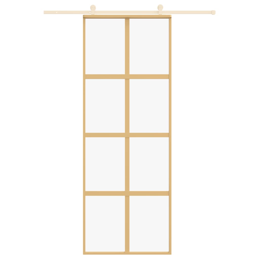 Goldglasgruppen -Tor transparent und Aluminium