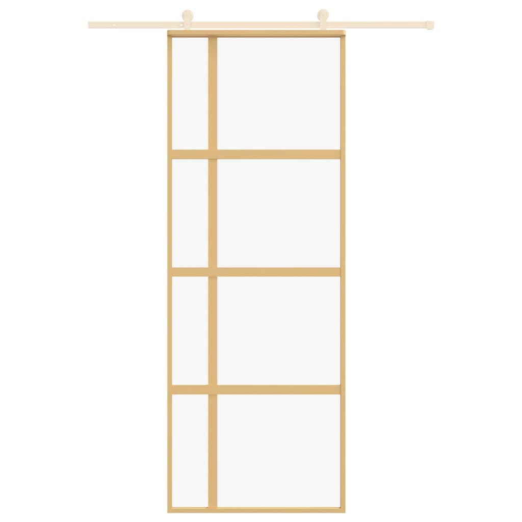 Goldglasgruppen -Tor transparent und Aluminium