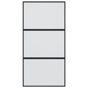 Puerta corredera vidrio templado y aluminio negra 102,5x205 cm v0341 - Vetonek