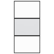 Puerta corredera vidrio templado y aluminio negra 102,5x205 cm v0372 - Vetonek