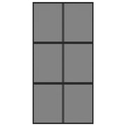 Puerta corredera vidrio templado y aluminio negra 102,5x205 cm - Vetonek