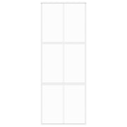 Puerta corredera vidrio templado y aluminio blanca 76x205 cm - Vetonek